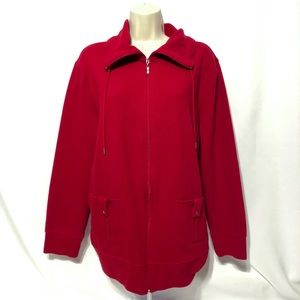Karen Scott Sport Women’s Ribbed Zip Up Jacket XL